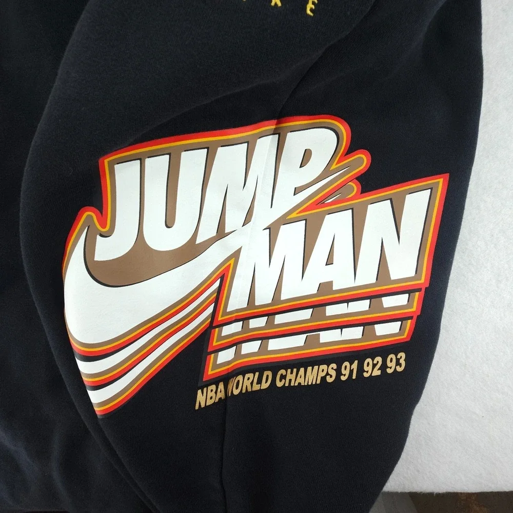 Nike Air Jordan Jump Man Bulls 91 92 93 Black Sweat Pants Mens Medium